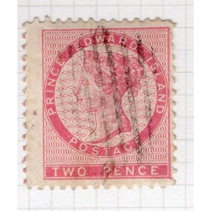 Prince Edward Island Sc 5 1862 2d rose Victoria stamp used