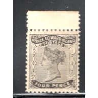Prince Edward Island Sc 9 1868 4d black Victoria stamp used