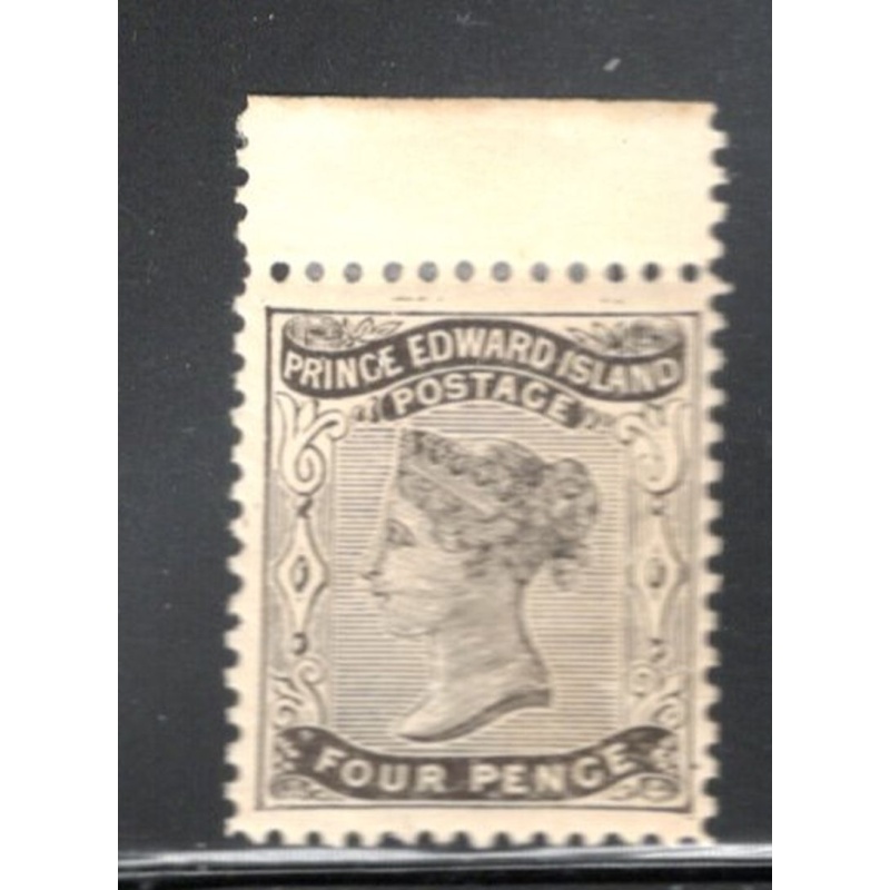 Prince Edward Island Sc 9 1868 4d black Victoria stamp used