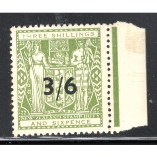 New Zealand Sc AR99 1953 3/6d Postal-Fiscal stamp mint NH
