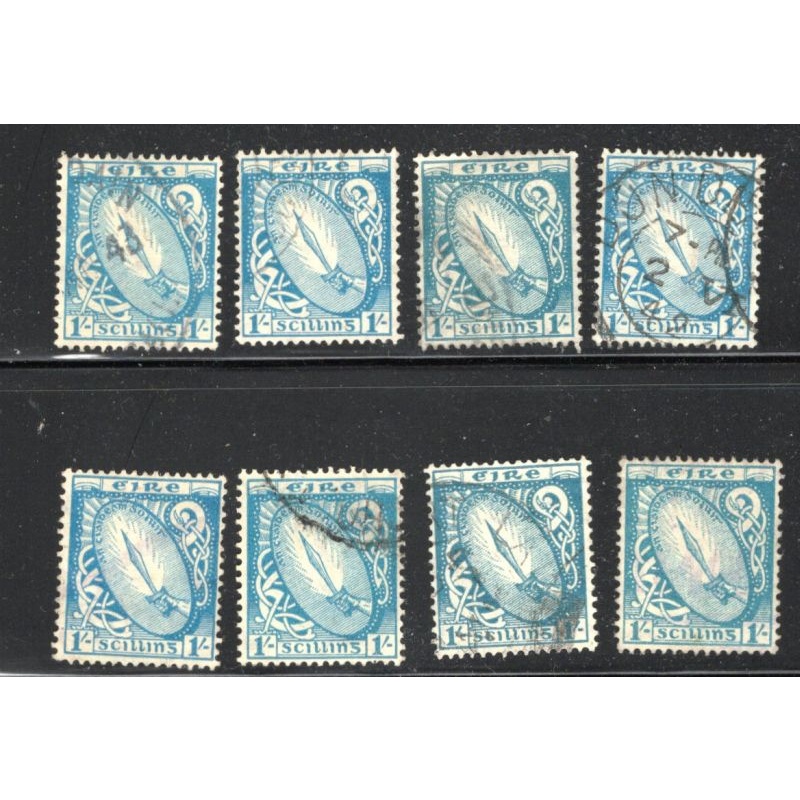 Ireland Sc 76 1922 1 shilling Sword of Light stamp 5 used copies