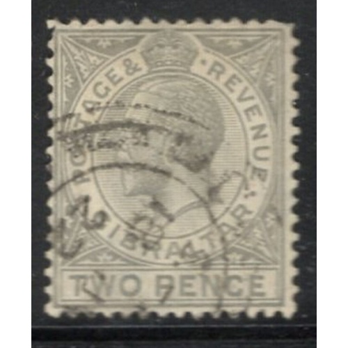 Gibraltar Sc 79 1922 2d gray George V stamp used