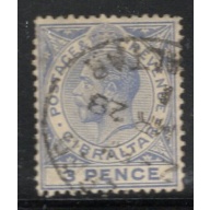 Gibraltar Sc 81 1922 3d ultra George V stamp used