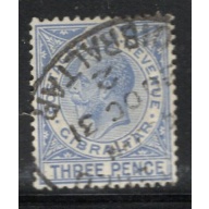 Gibraltar Sc 94 1930 3 pence ultra George V stamp used