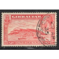 Gibraltar Sc 96 1931 red George V & Rock of Gibraltar stamp used