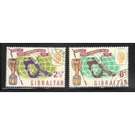 Gibraltar Sc 175-176 1966 Soccer World Cup stamp set used