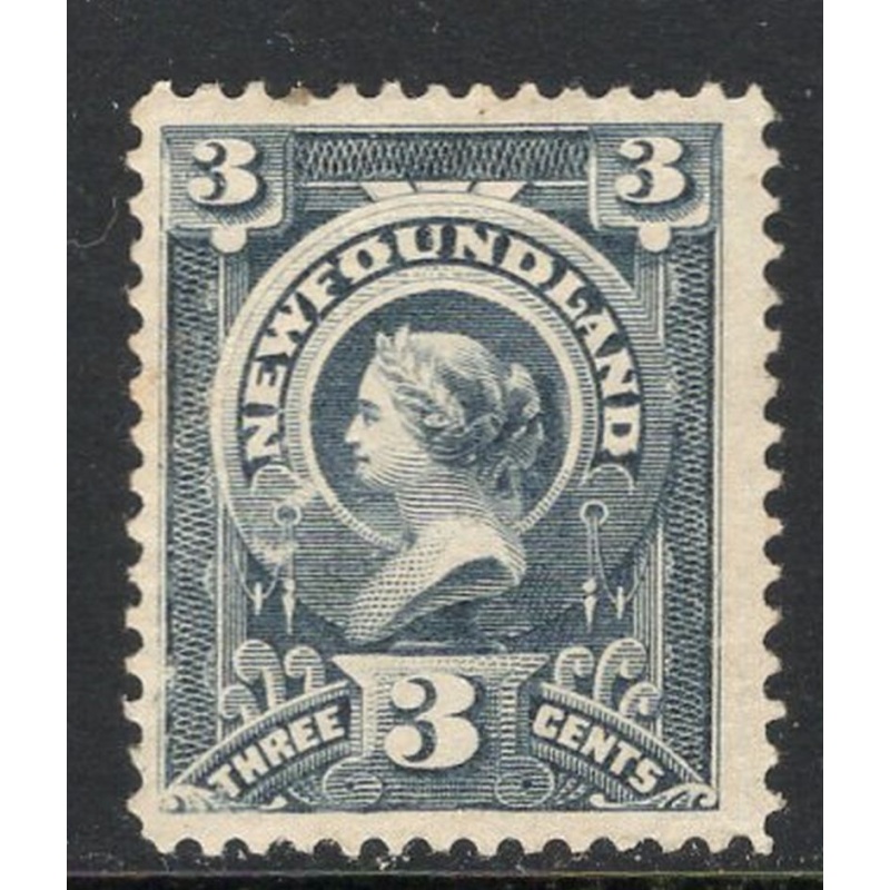 Newfoundland Sc 60 1890 3 c slate Victoria stamp mint