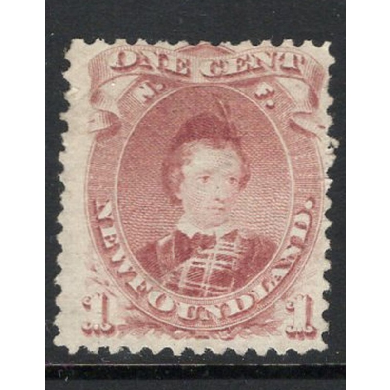 Newfoundland Sc 32A 1871 1 c brown lilac Prince of Wales stamp mint