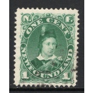 Newfoundland Sc 45 1896 1 c green Prince of Wales stamp used