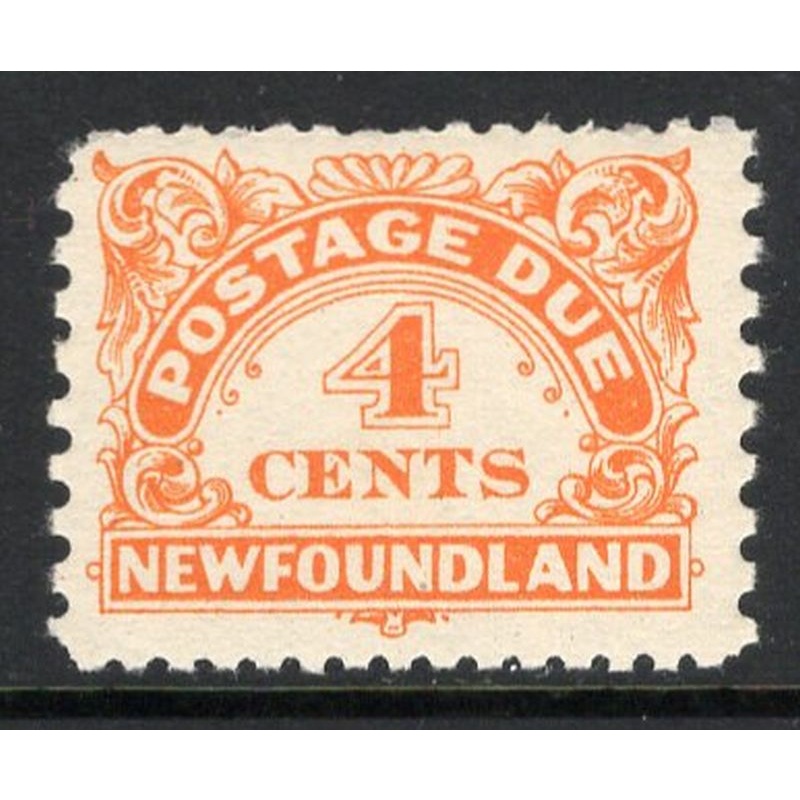 Newfoundland Sc J4 1939 4 c yellow orange postage due stamp mint