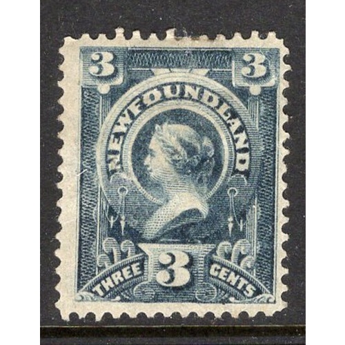 Newfoundland Sc 60 1890 1 c slate Victoria stamp mint