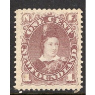 Newfoundland Sc 42 1880 1 c gray brown Prince of Wales stamp mint