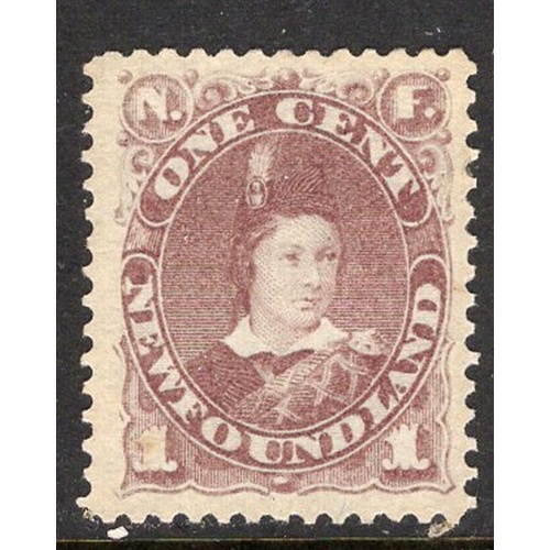 Newfoundland Sc 42 1880 1 c gray brown Prince of Wales stamp mint