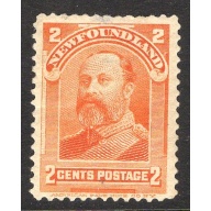 Newfoundland Sc 81 1897 2 c orange Prince of Wales ( Edward VII)  stamp mint