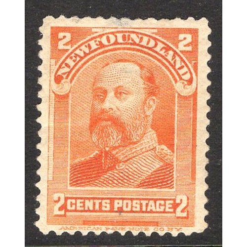 Newfoundland Sc 81 1897 2 c orange Prince of Wales ( Edward VII)  stamp mint