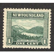 Newfoundland Sc 131 1923 1 c Twin Hills Tor's cove   stamp mint