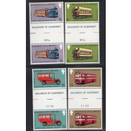 Guernsey Sc 191-94 1979 Public Transport stamp set gutter pairs mint NH