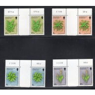 Guernsey Sc 119-22 1975 Ferns  stamp set gutter pairs mint NH
