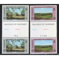Guernsey Sc 147-148 1977 Europa gutter pairs stamp set mint NH