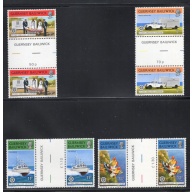 Guernsey Sc 153-56 1977 St John Ambulance stamp set gutter pairs mint NH