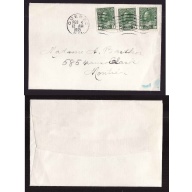 Canada-cover #4637 - 1c(3)Admiral coils(#131)-Quebec,PQ-Feb 4 1935 -