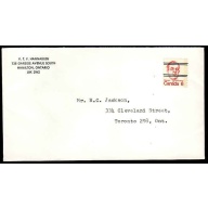 Canada-cover #12881-6c Pearson precancel-6c domestic printed matter rate -