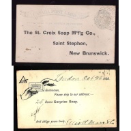 Canada-cover #14320-1c QV ad p/c-London Ont-Oc 26 1893-Surprise Soap-