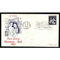 Canada-cover #13685-5c Winnipeg Tagged-#444p-Christmas -FDC-