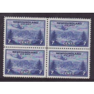 Newfoundland -Sc#C19- id35-unused og NH 7c Airmail block-Planes-