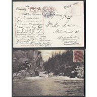 Canada-cover #4425-2c p/c-Vernon,BC-No 2 1912-2c UPU p/c rate-Belgium-Shuswapp Falls