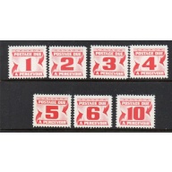 Canada Sc J21-J27 1967 Postage Due stamp set mint NH