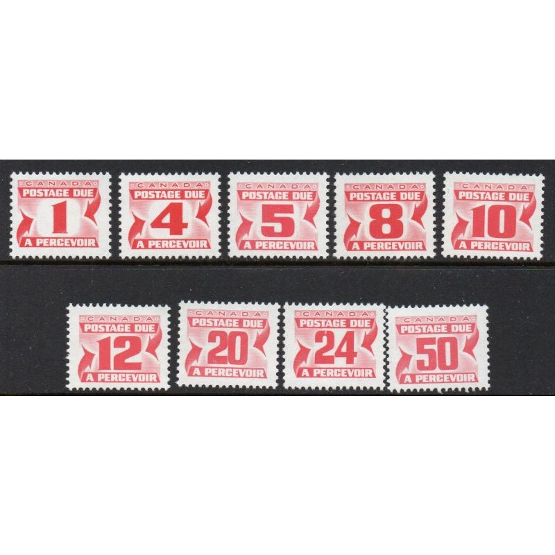 Canada Sc J28a-J40 1977-78 Postage Due stamp set mint NH