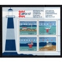 Canada Sc 1066b 1985 Lighthouses, CAPEX 87. stamp sheet mint NH