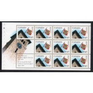 Canada Sc1338a 1991 40c Queens University stamp booklet pane  mint NH