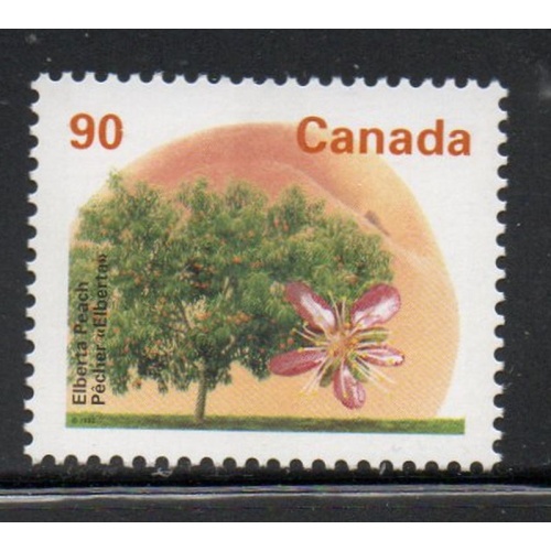 Canada Sc 1374 1995 90 c Elberta Peach stamp mint NH