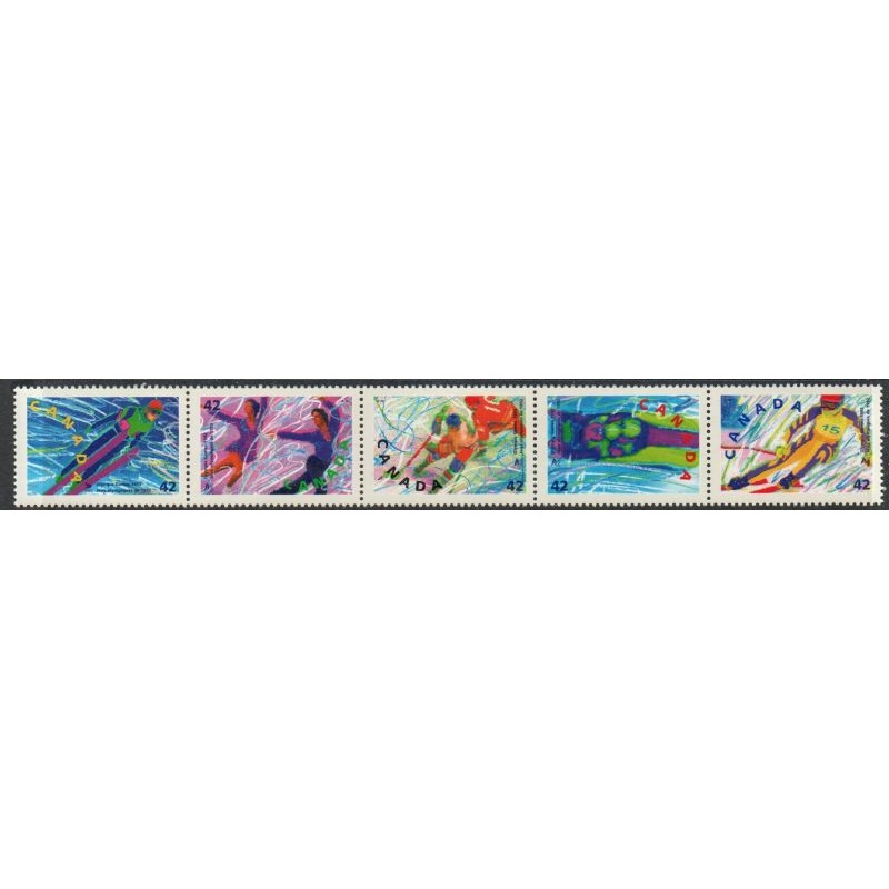 Canada Sc 1403a 1992 Winter Olympics stamp strip mint NH