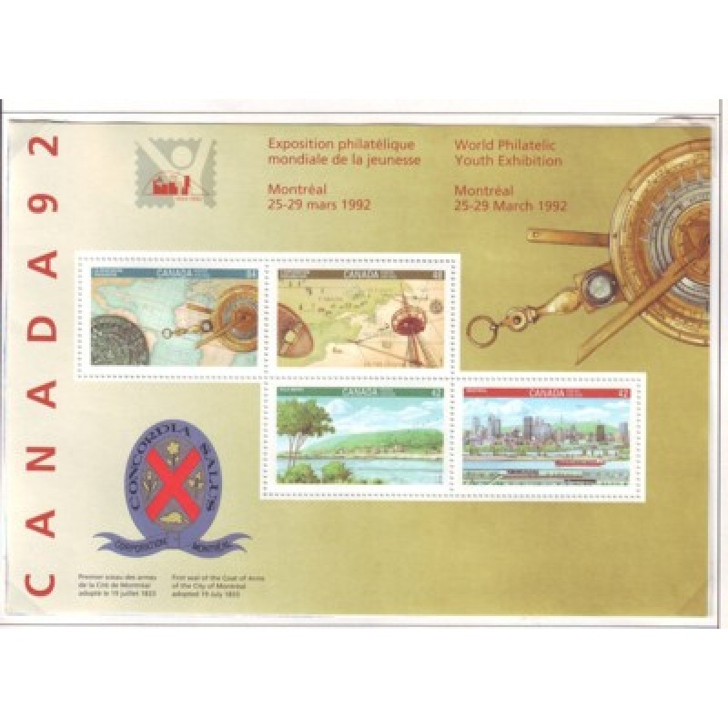 Canada Sc 1407a 1992 Youth Philatelic Exhibition stamp sheet mint NH