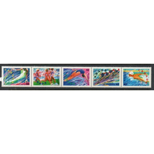Canada Sc 1418a 1992 Summer Olympics stamp strip mint NH