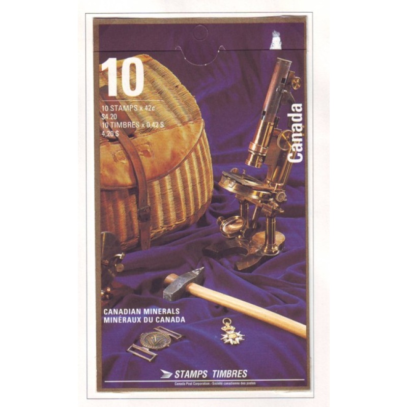 Canada Unitrade Bk 147b 1992 42c Minerals stamp booklet mint NH