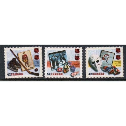 Canada Sc 1443-1445 1992 National Hockey League stamp set mint NH