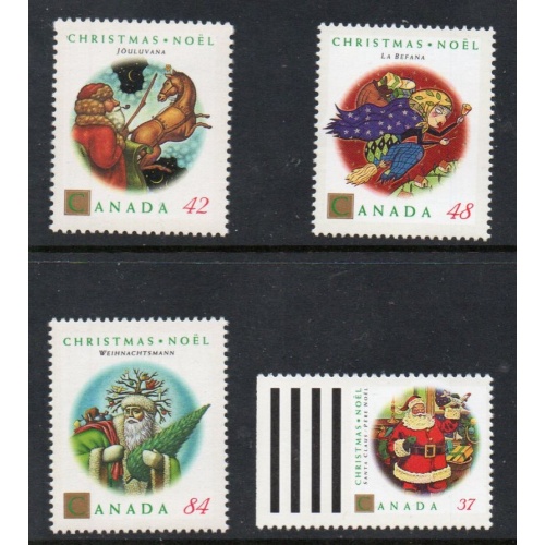 Canada Sc 1452-1455 1992 Christmas stamp set mint NH