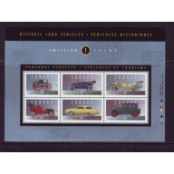 Canada Sc 1490 1993 Personal Historic Vehicles stamp sheet mint NH
