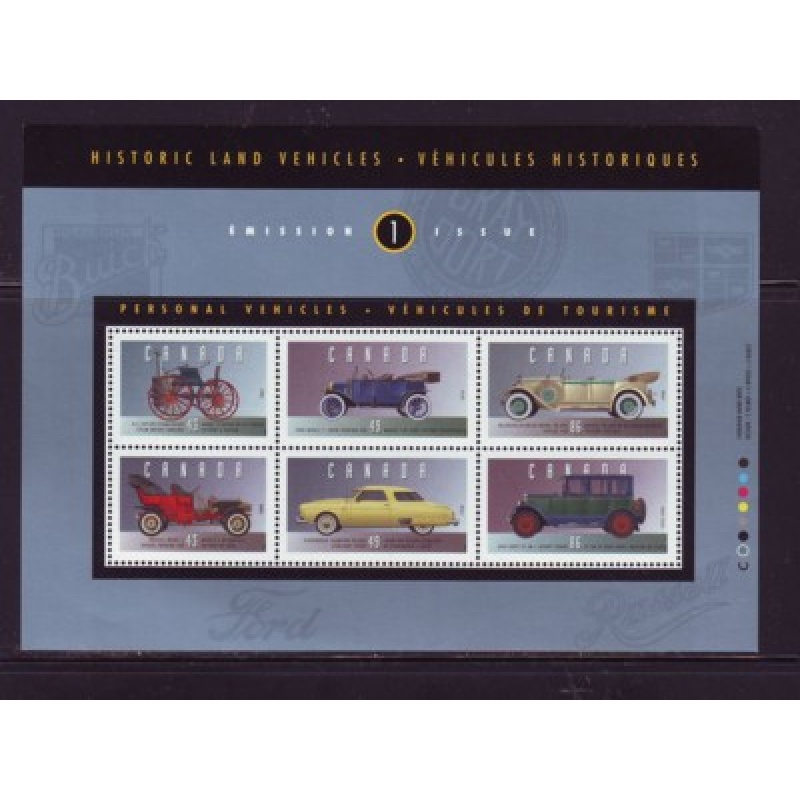 Canada Sc 1490 1993 Personal Historic Vehicles stamp sheet mint NH