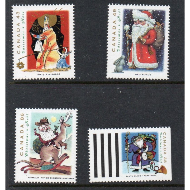 Canada Sc 1499-1502 1993 Christmas stamp set mint NH