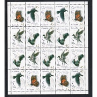 Canada Sc 1563-1568 1995 Birds stamp sheet misspelled aune mint NH