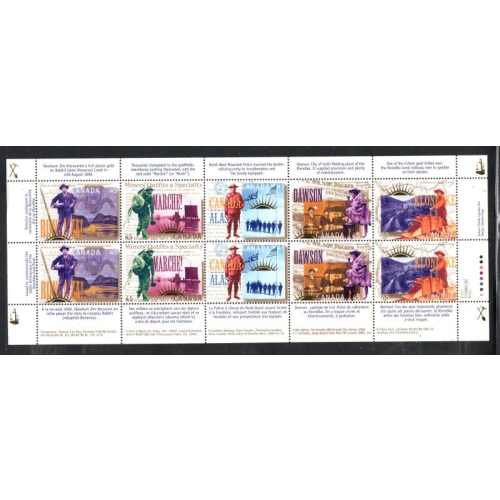 Canada Sc 1606i 1996 Yukon Gold Rush stamp sheet mint NH
