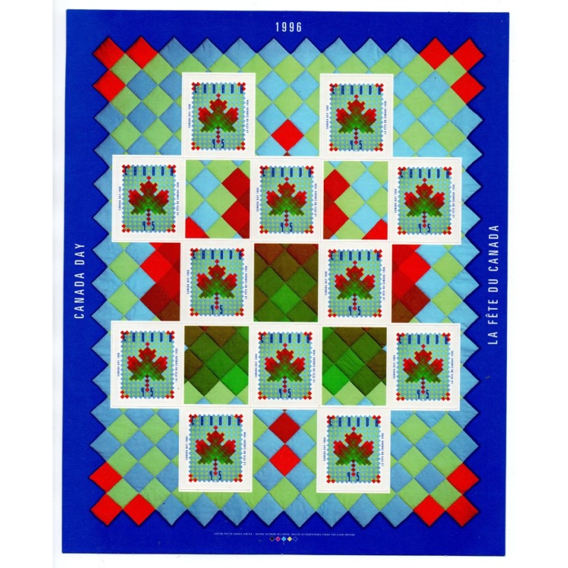 Canada Sc 1607a 1996 Canada Day stamp sheet mint NH