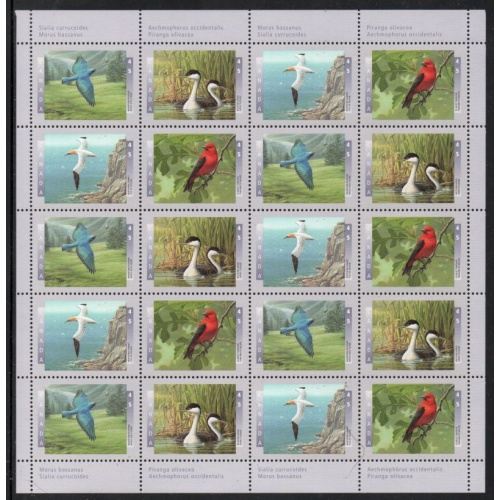 Canada Sc 1631-1634 1997 Birds  of Canada stamp sheet mint NH