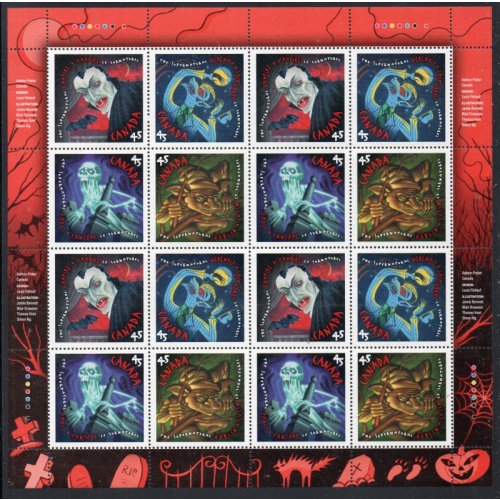Canada Sc 1665-1668 1997 Supernatural Figures stamp sheet mint NH