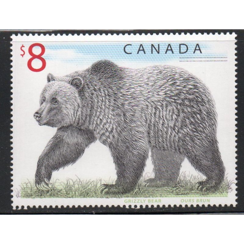 Canada Sc 1694 1997 $8 Grizzly Bear stamp mint NH